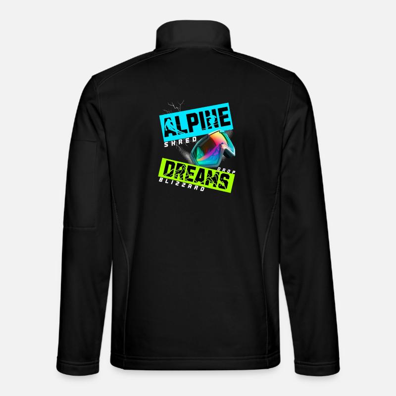 Alpine Dreams Ski Snowboard Shred Design Unisex Softshell Jacket