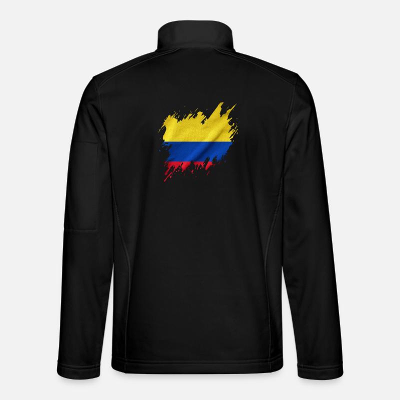Drapeau de la Colombie, style déchiré Veste en tissu softshell Unisexe