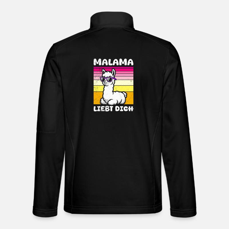 Bientôt maman MALAMA T'AIME Drôle - Veste en tissu softshell Unisexe - noir