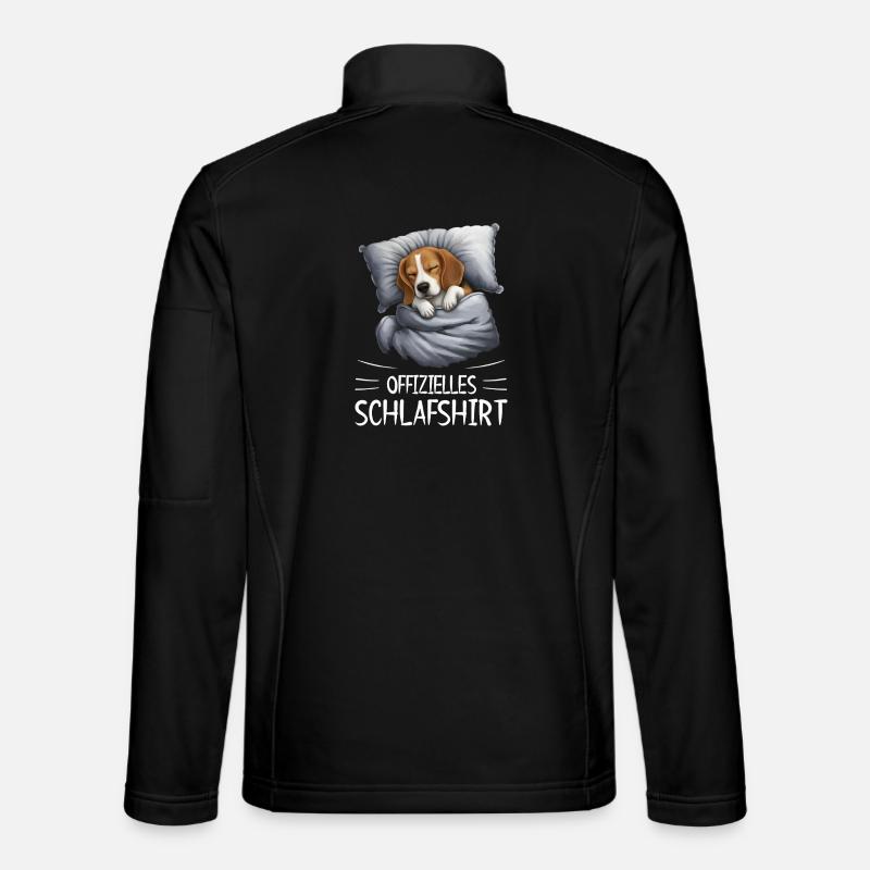 Official Sleep Shirt Beagle Dog - Unisex Softshell Jacket - black