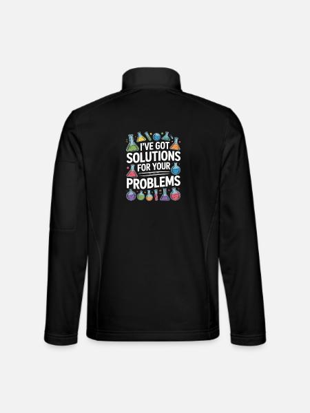 Technicien de laboratoire, j’ai une solution pour le laboratoire médical - Veste en tissu softshell Unisexe - noir - Dos
