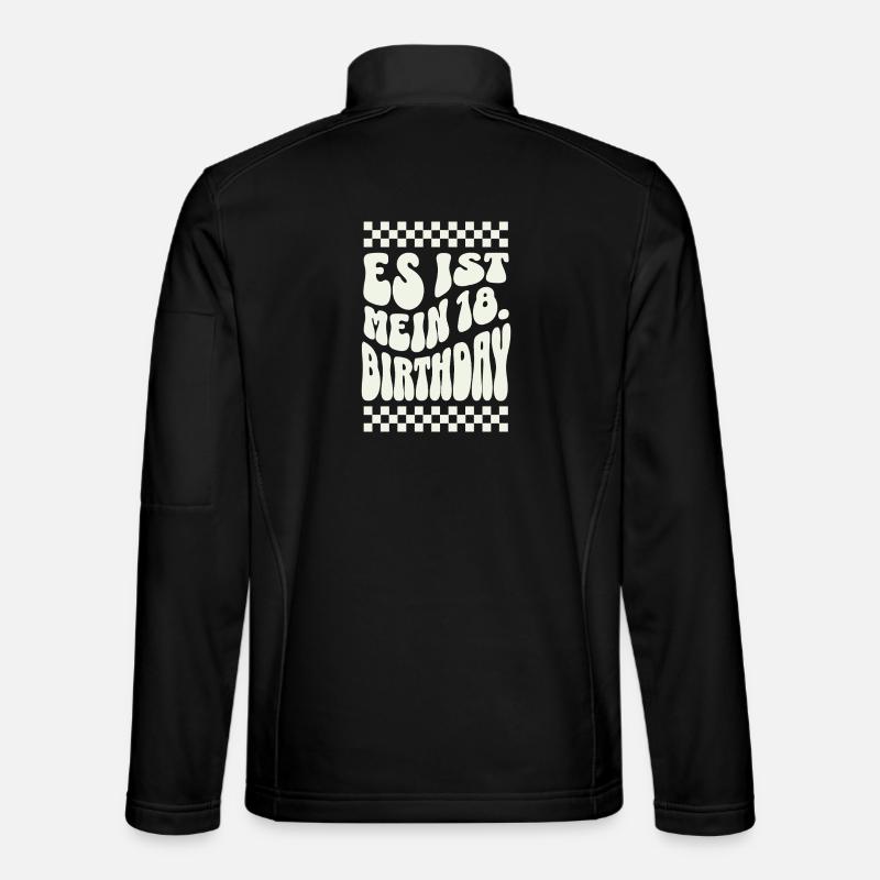 It's My 18th Birthday Retro Design - Unisex Softshell Jacket - black