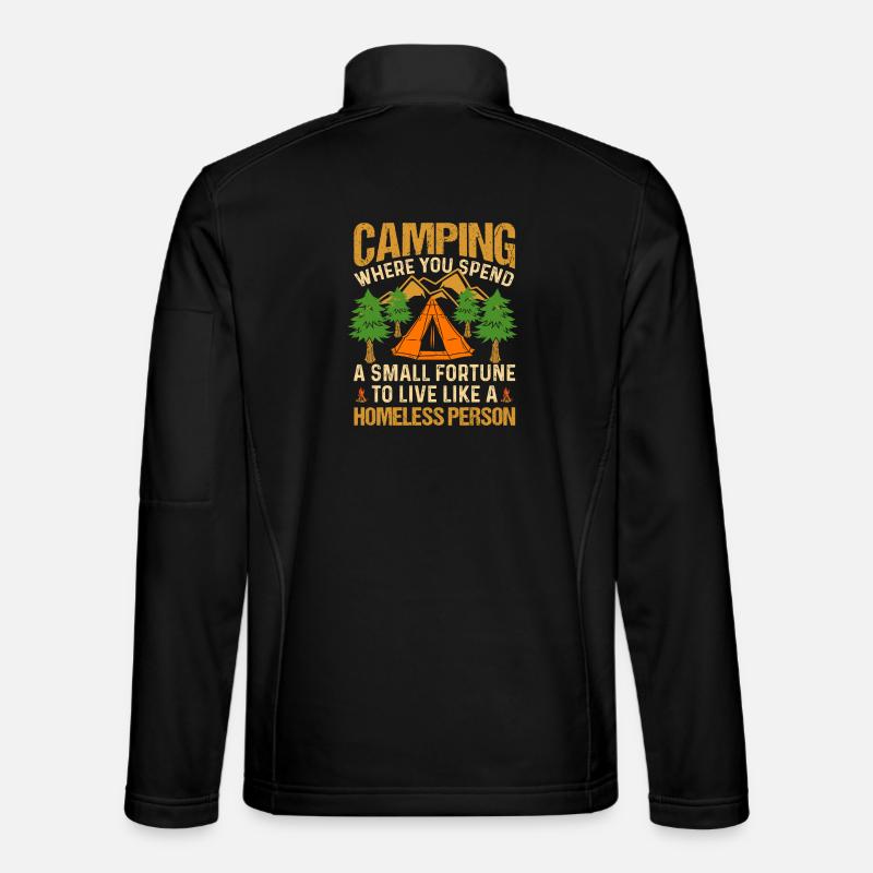 Camping - Unisex Softshelljacke - Schwarz