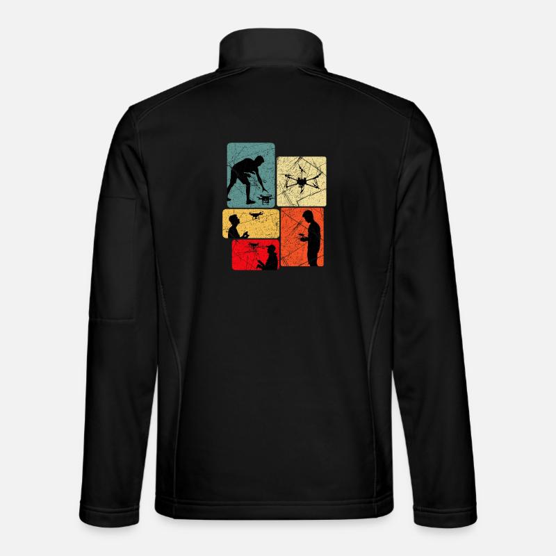 Drohnen fliegen Spruch Geschenkidee - Unisex Softshelljacke - Schwarz