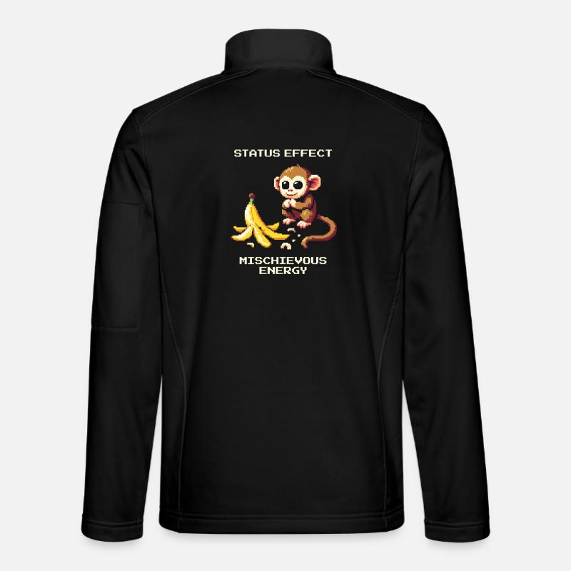 Status-Effekt: Schelmische Energie | Affenwitz - Unisex Softshelljacke - Schwarz