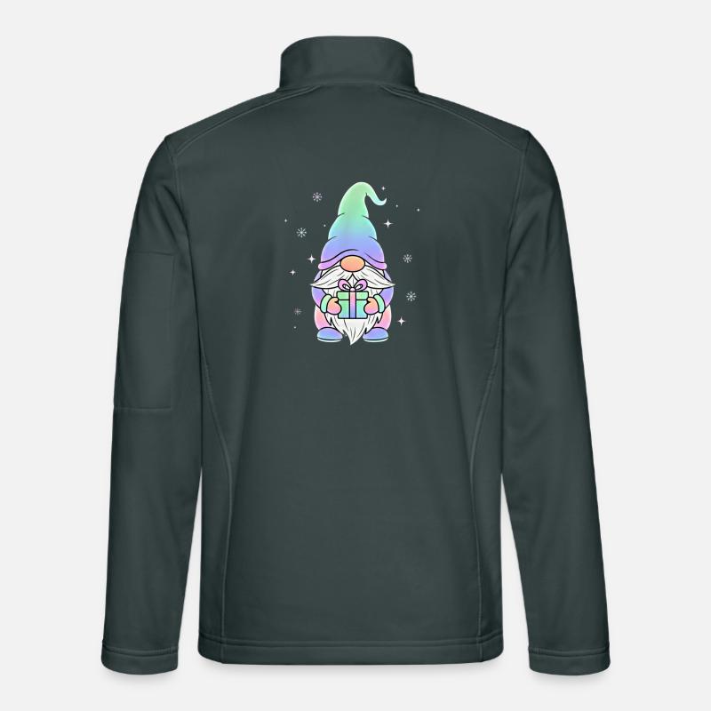 Christmas Gnome Pastel Gradient Unisex Softshell Jacket
