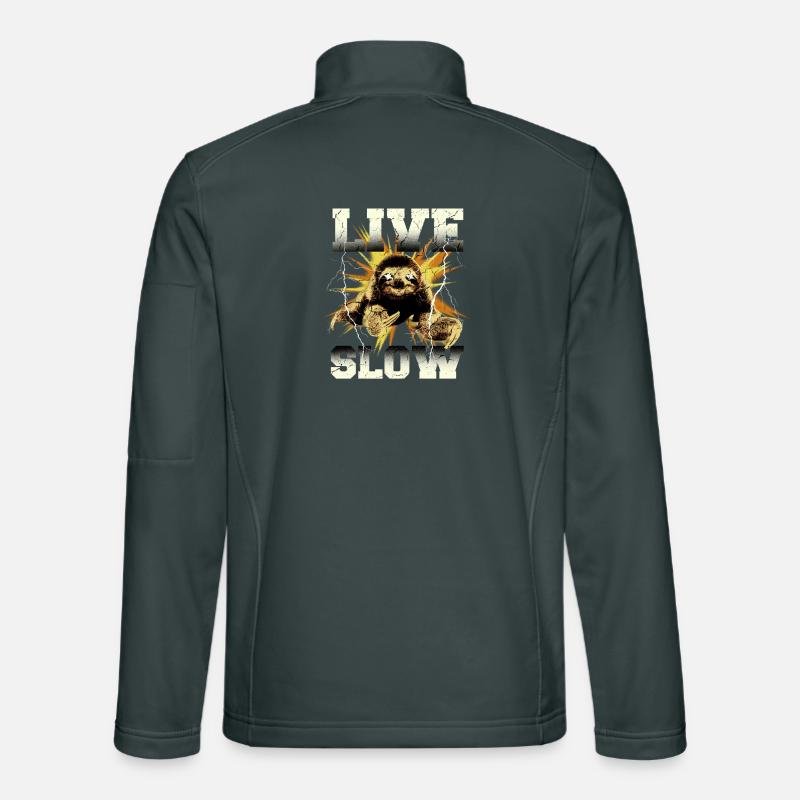 Live Slow Sloth Graphic Unisex Softshell Jacket