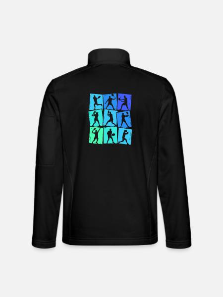 Tennis Tennis Players Men Kids Boys - Unisex Softshell Jacket - black - Back