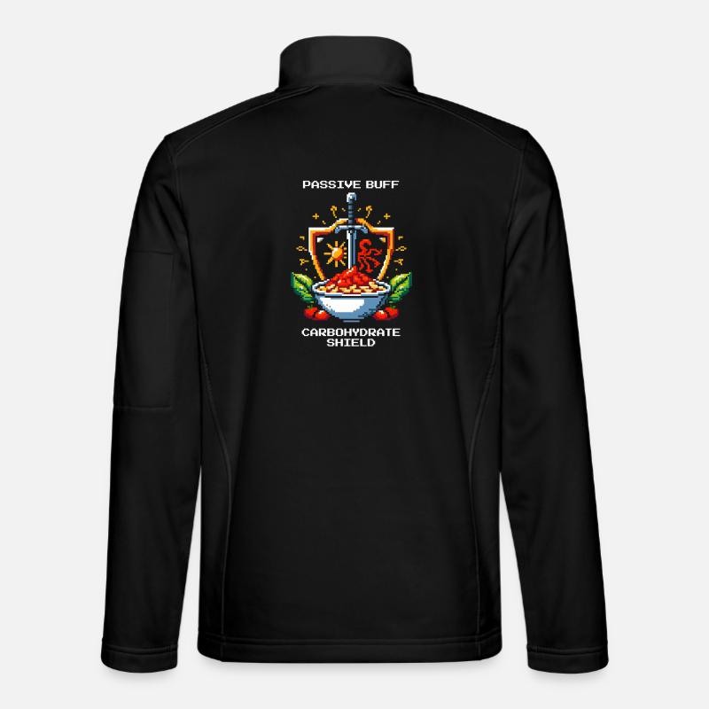 Carbohydrate Shield | Gamer Humor - Unisex Softshell Jacket - black