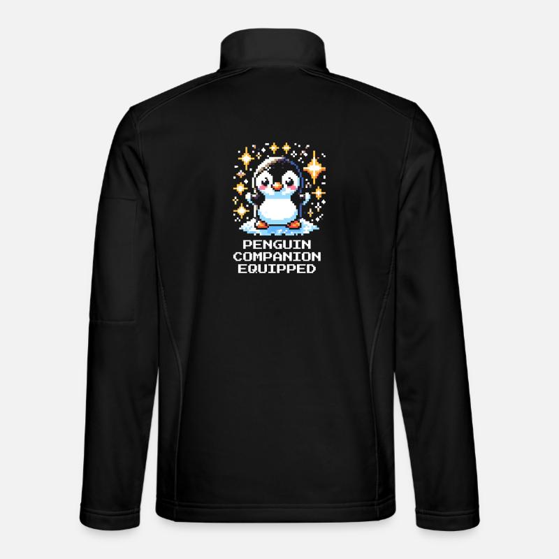 Compagnon pingouin | Compagnon de jeu mignon - Veste en tissu softshell Unisexe - noir