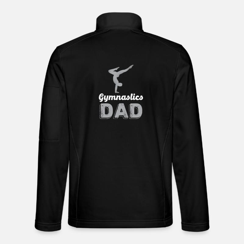 Gymnastics Dad Silhouette Design - Unisex Softshelljacke - Schwarz
