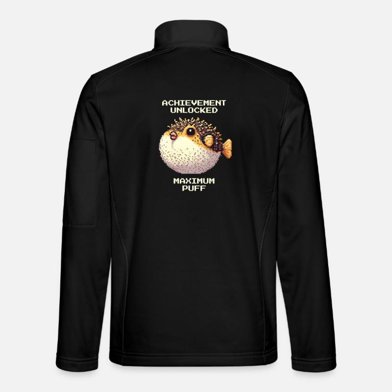 Réalisation : Duvet maximal | Poisson-globe RPG - Veste en tissu softshell Unisexe - noir