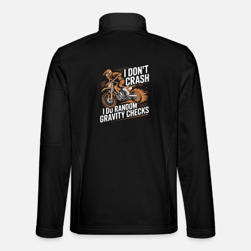 Random Gravity Checks Motocross - Unisex Softshelljacke - Schwarz