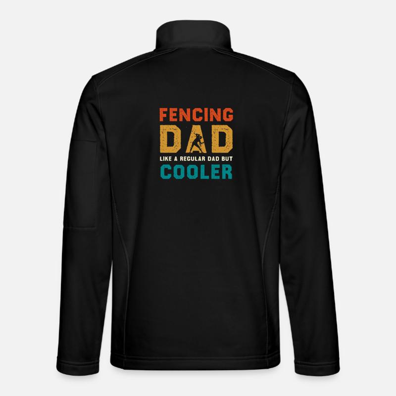 Fencing Dad Cooler Than Regular Dad - Unisex Softshelljacke - Schwarz