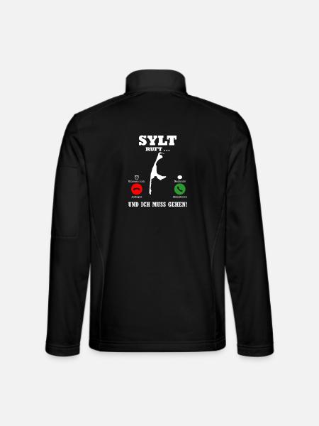 Vacances à la mer du Nord QUAND SYLT APPELLE DRÔLE - Veste en tissu softshell Unisexe - noir - Dos