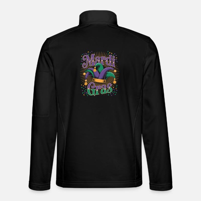 Carnaval Mardi Gras Confettis - Veste en tissu softshell Unisexe - noir