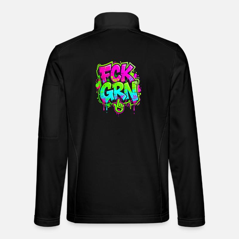FCK GRN Graffiti  - Unisex Softshelljacke - Schwarz