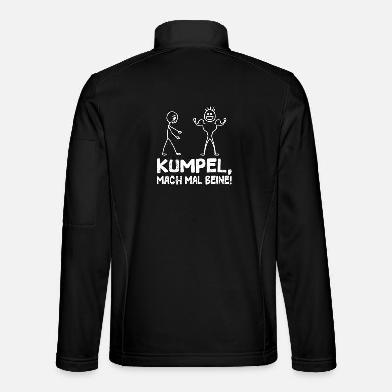 Stick Figure TRAIN LEGS Fun - Unisex Softshell Jacket - black