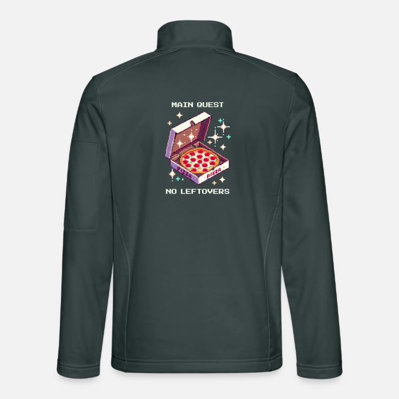 Main Quest: No Leftovers | Pizza RPG Humor Unisex Softshell Jacket
