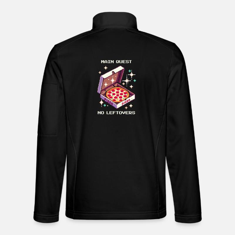 Main Quest: No Leftovers | Pizza RPG Humor Unisex Softshell Jacket