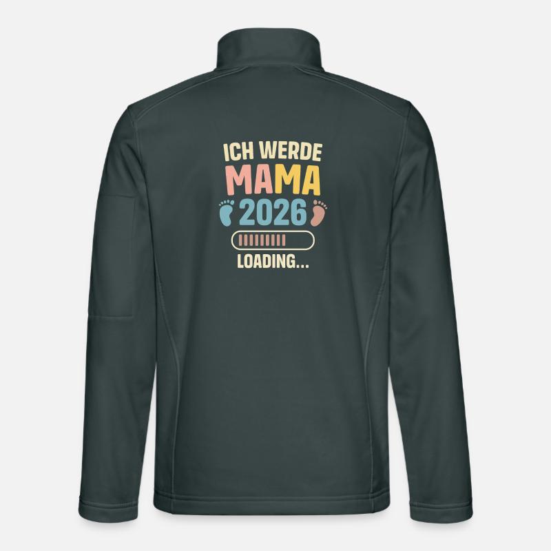 Ich Werde Mama 2026 Loading Schwangerschaft Mutter Unisex Softshelljacke