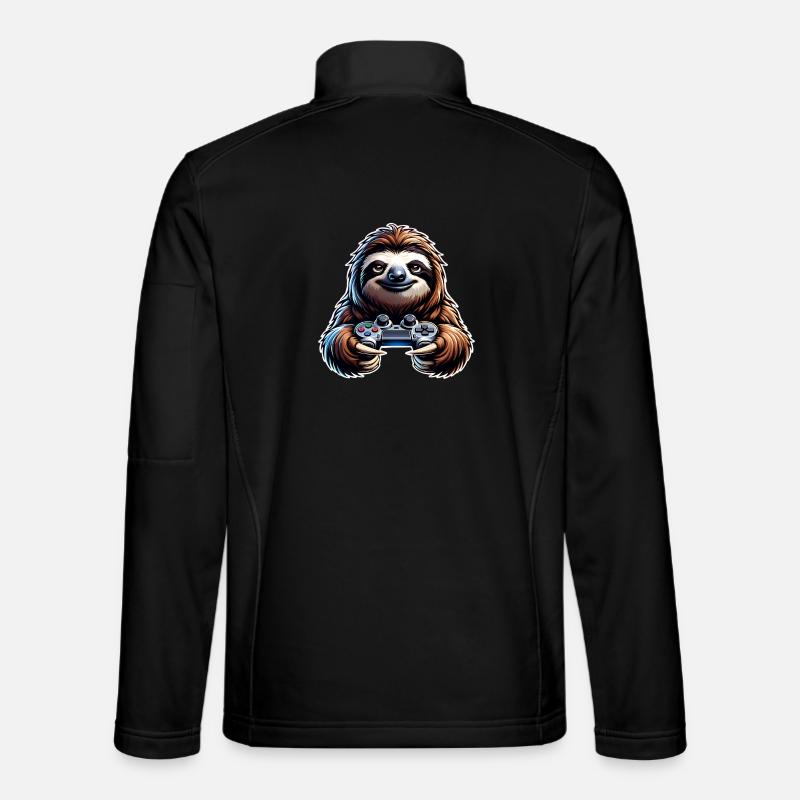 Manette de jeu Sloth - Veste en tissu softshell Unisexe - noir