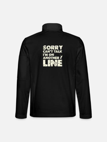 Other Line – Line-Pun Shirt - Unisex Softshell Jacket - black