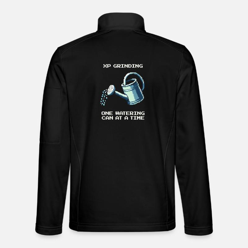 XP Grinding | Pflanzenpflege Leveln - Unisex Softshelljacke - Schwarz