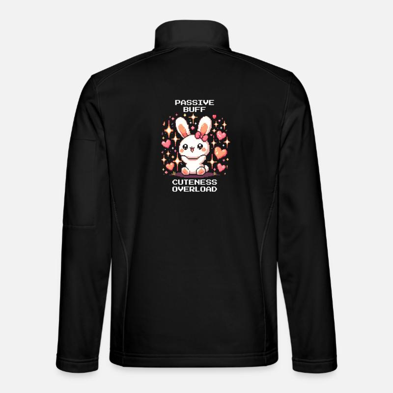 Cuteness Overload | Bunny girl - Unisex Softshell Jacket - black