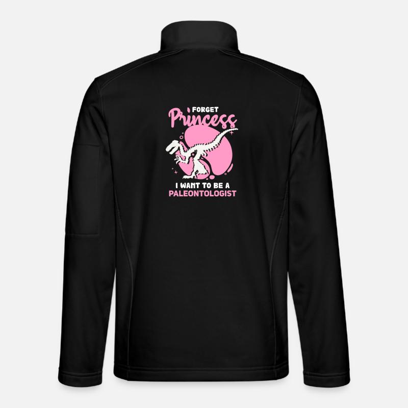 Paleontologist Dream Princess - Unisex Softshell Jacket - black