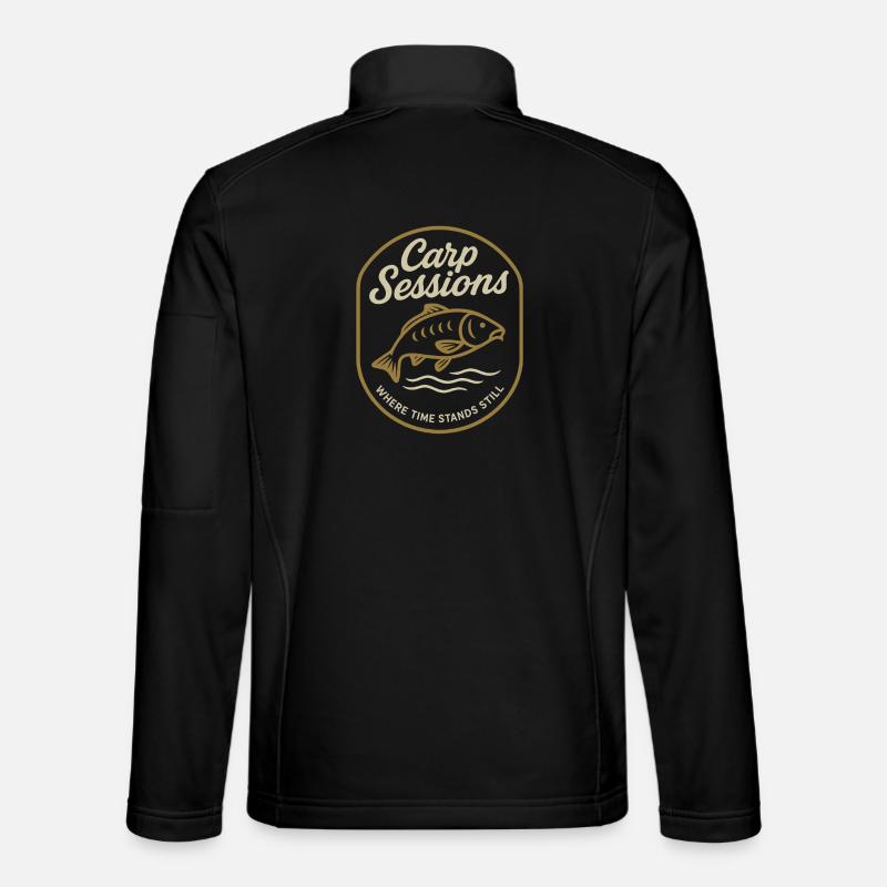Carp Sessions Where Time Stands Still - Unisex Softshell Jacket - black