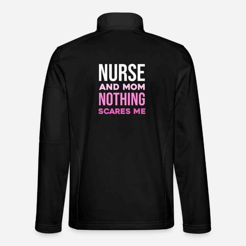Nurse and mother: Undaunted - Unisex Softshell Jacket - black