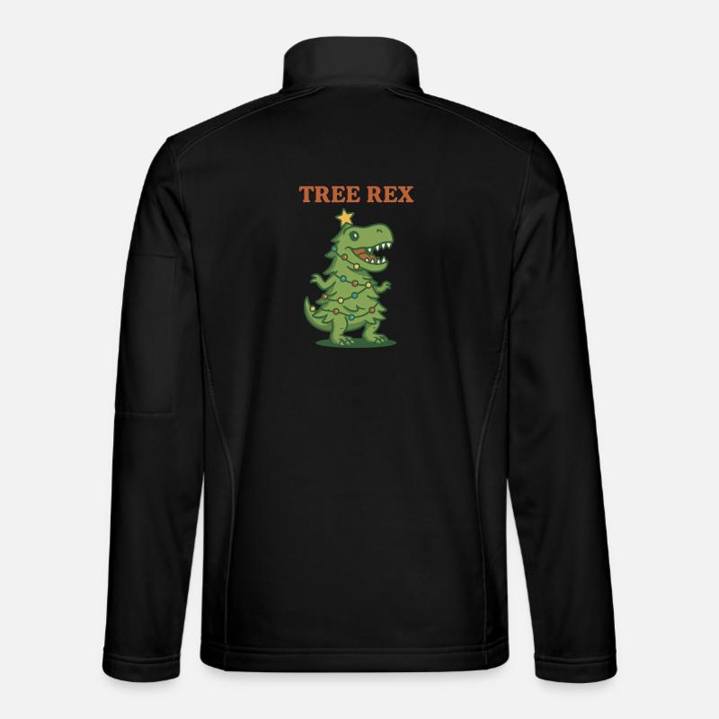 Tree Rex Design familial de Noël drôle Veste en tissu softshell Unisexe