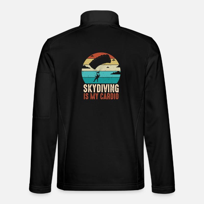 Skydiving Cardio Retro Sunset Unisex Softshell Jacket