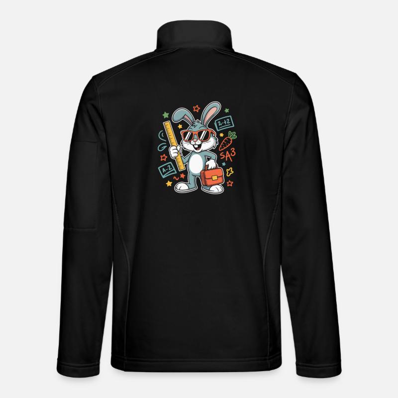 Lernbunny Schulabenteuer mit Brille - Unisex Softshelljacke - Schwarz