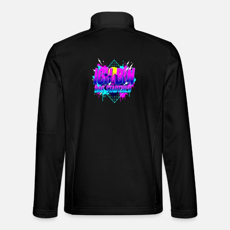 Ich Bin das Stadtbild - 80er Retro Synthwave Neon Unisex Softshelljacke