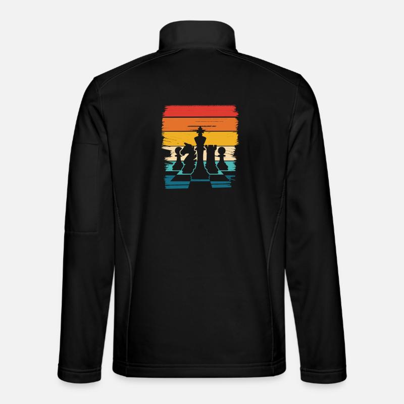 Regenbogen Schachfiguren Silhouette Unisex Softshelljacke
