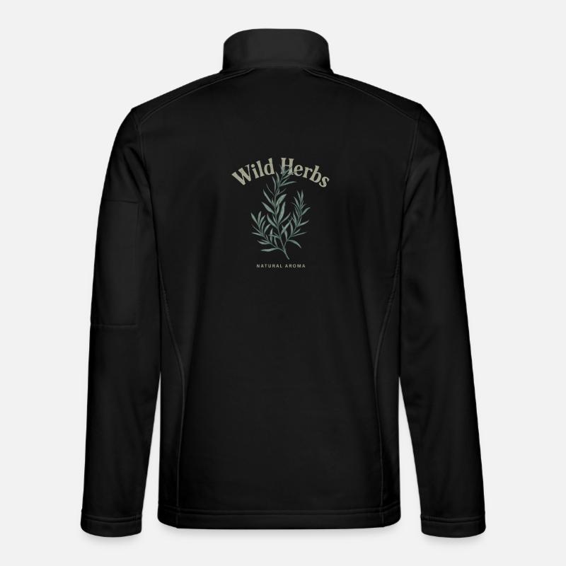 Wild Herbs – Natural Herbs - Unisex Softshell Jacket - black