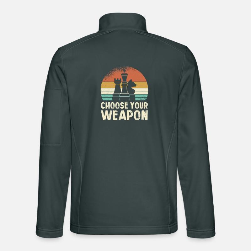 Schachwaffe Retro-Print Unisex Softshelljacke
