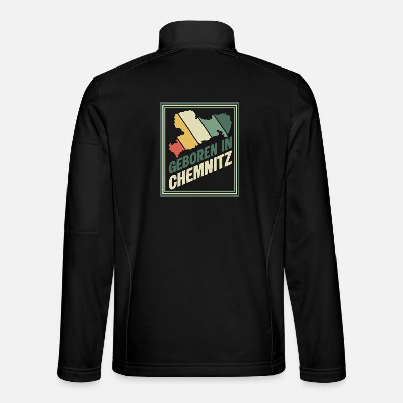 Geboren in Chemnitz Vintage Signet Unisex Softshelljacke