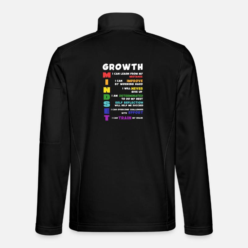 Growth Mindset Acronym Poster - Veste en tissu softshell Unisexe - noir