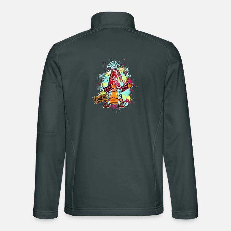 GNOME GAMER Dab Graffiti Joueuse de Noël Veste en tissu softshell Unisexe