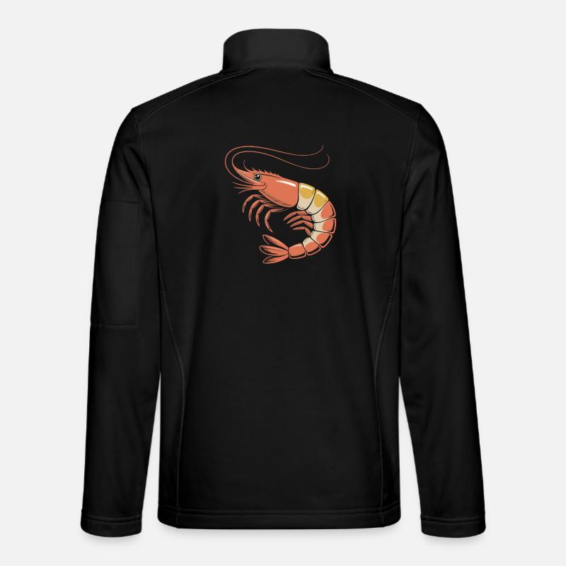 Roter Garnele Cartoon - Unisex Softshelljacke - Schwarz