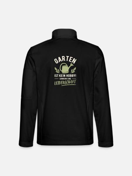Garden | Not a hobby but a passion - Unisex Softshell Jacket - black - Back