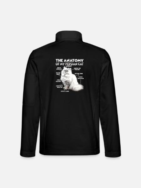 Cadeau des chats persans pour l’amoureux des chats - Veste en tissu softshell Unisexe - noir - Dos