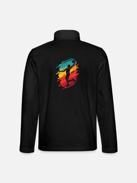 Basketball Players Colorful Basketball Players Basketball - Unisex Softshell Jacket - black - Back