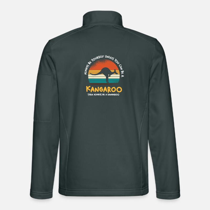 Kangaroo Retro Sunset Unisex Softshell Jacket