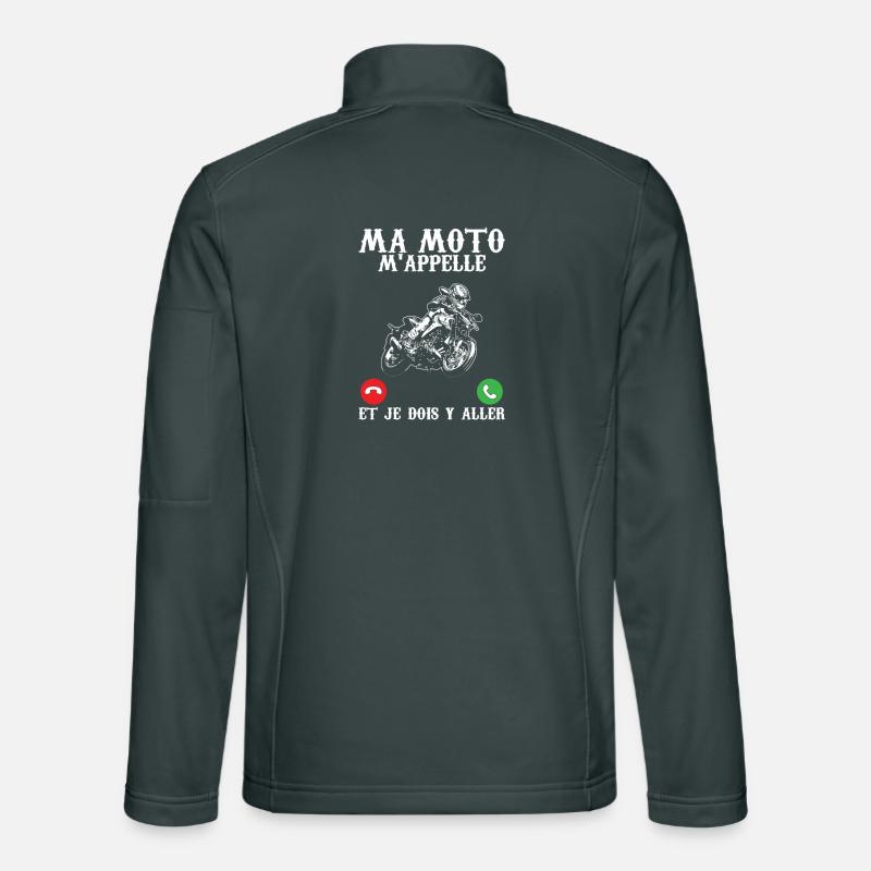 Funny biker my motorcycle is calling me and I have to go Unisex Softshell Jacket