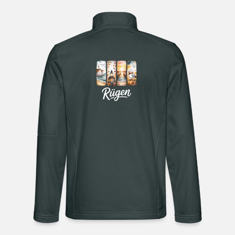 Rügen Ostsee Design Leuchtturm Möwe Unisex Softshelljacke