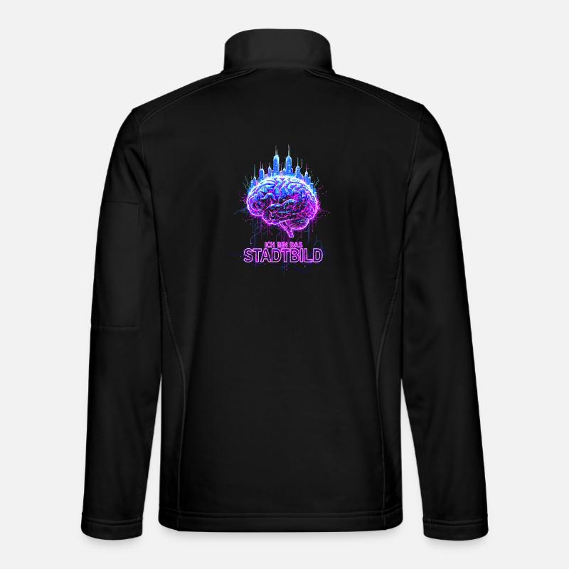 Ich Bin Das Stadtbild - Neon Gehirn - Unisex Softshelljacke - Schwarz